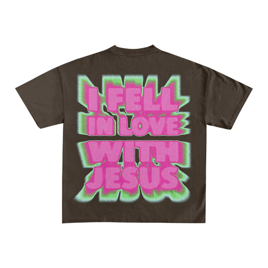 "I FELL" CHOCOLATE TEE