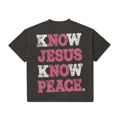 "KNOW PEACE" PEPPER TEE