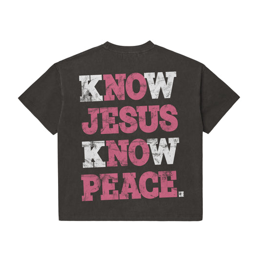 "KNOW PEACE" PEPPER TEE