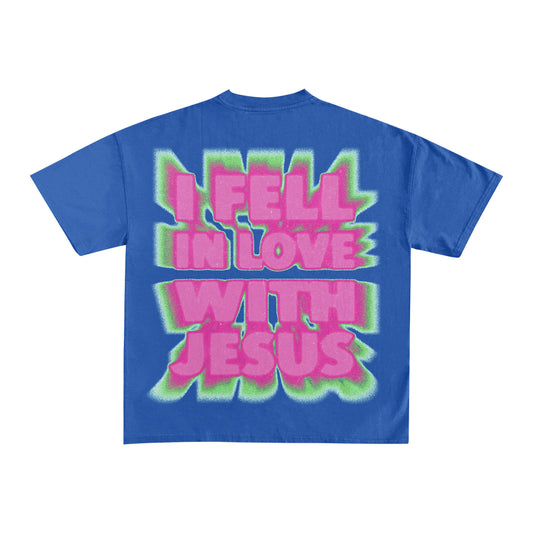 "I FELL" BLUE TEE