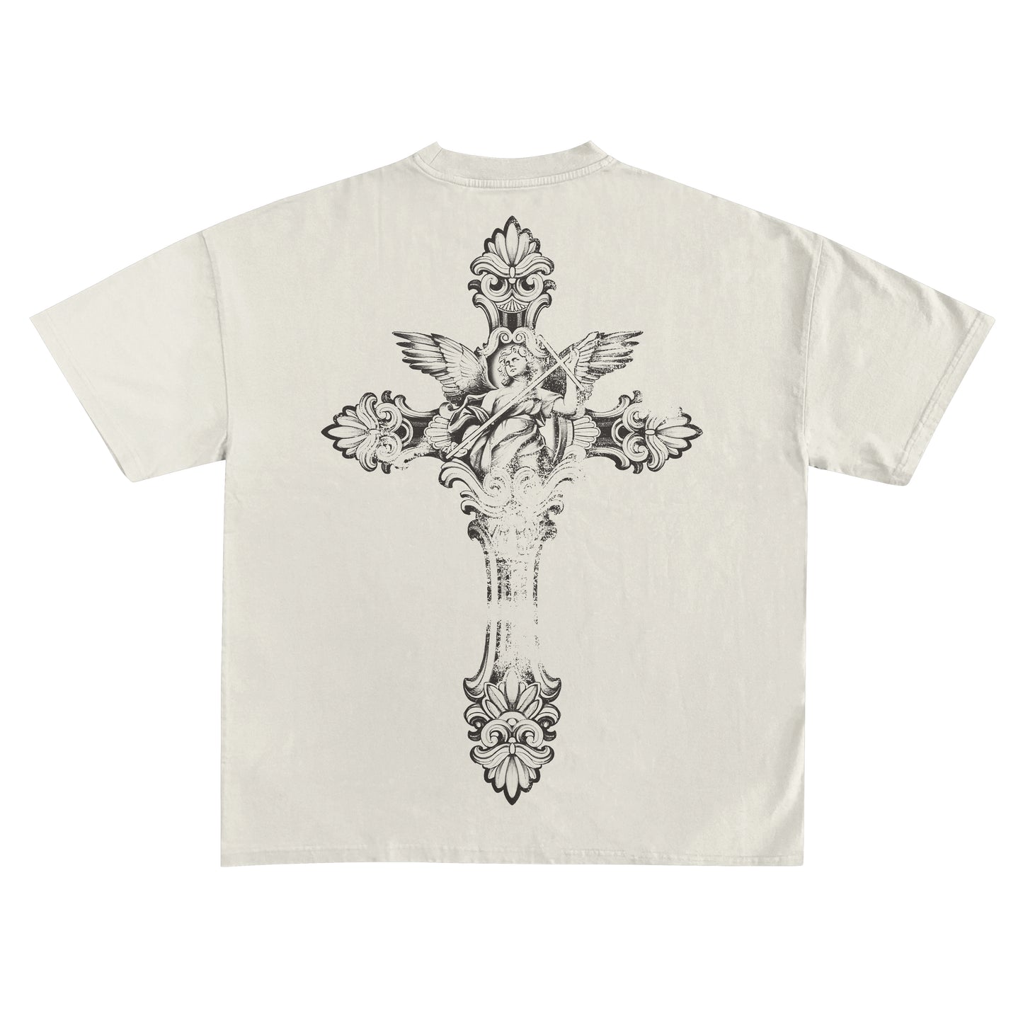 "CROSS" ATHLETIC TEE WHITE