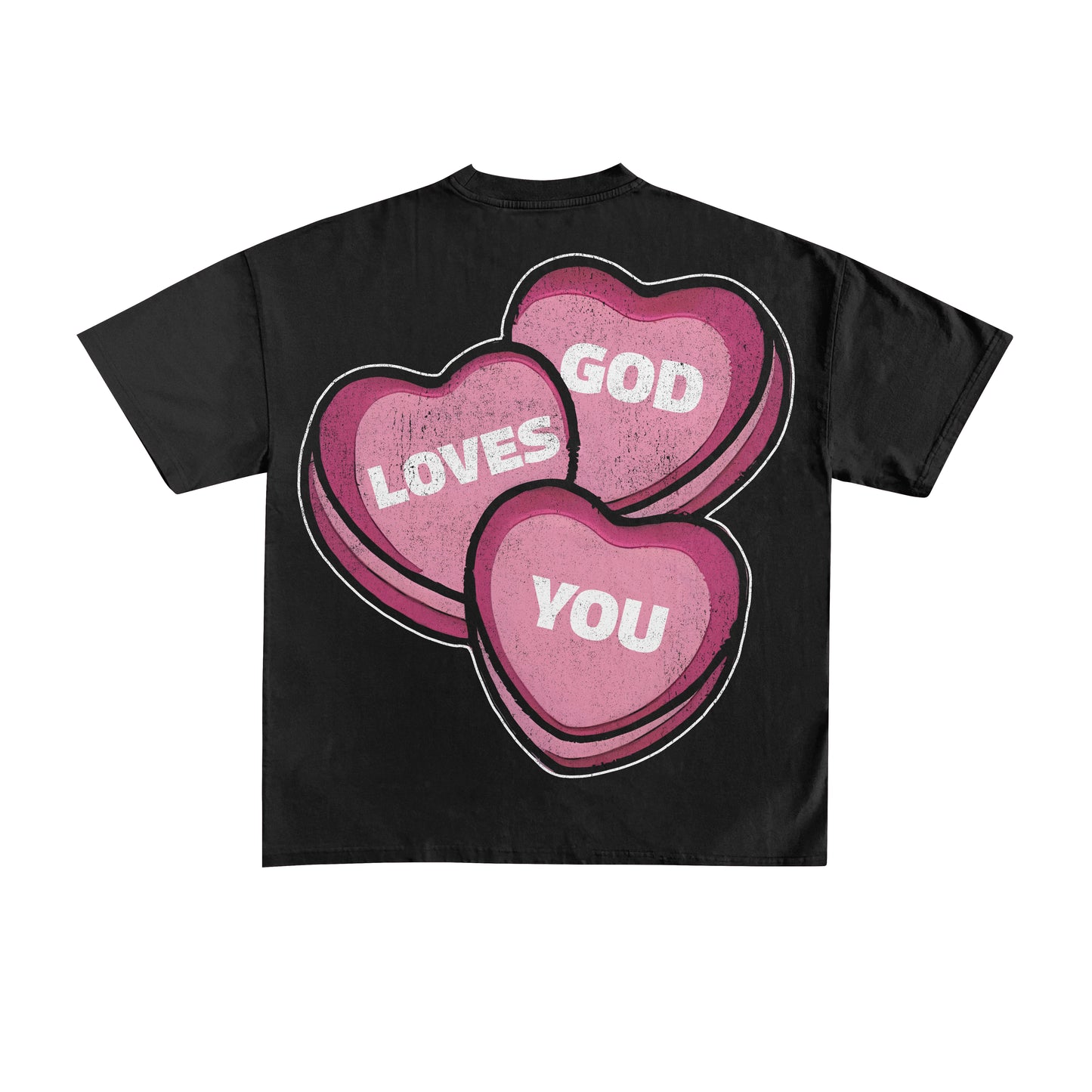 "GOD LOVES YOU" TEE BLACK