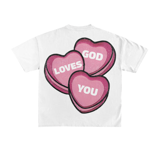 "GOD LOVES YOU" TEE WHITE