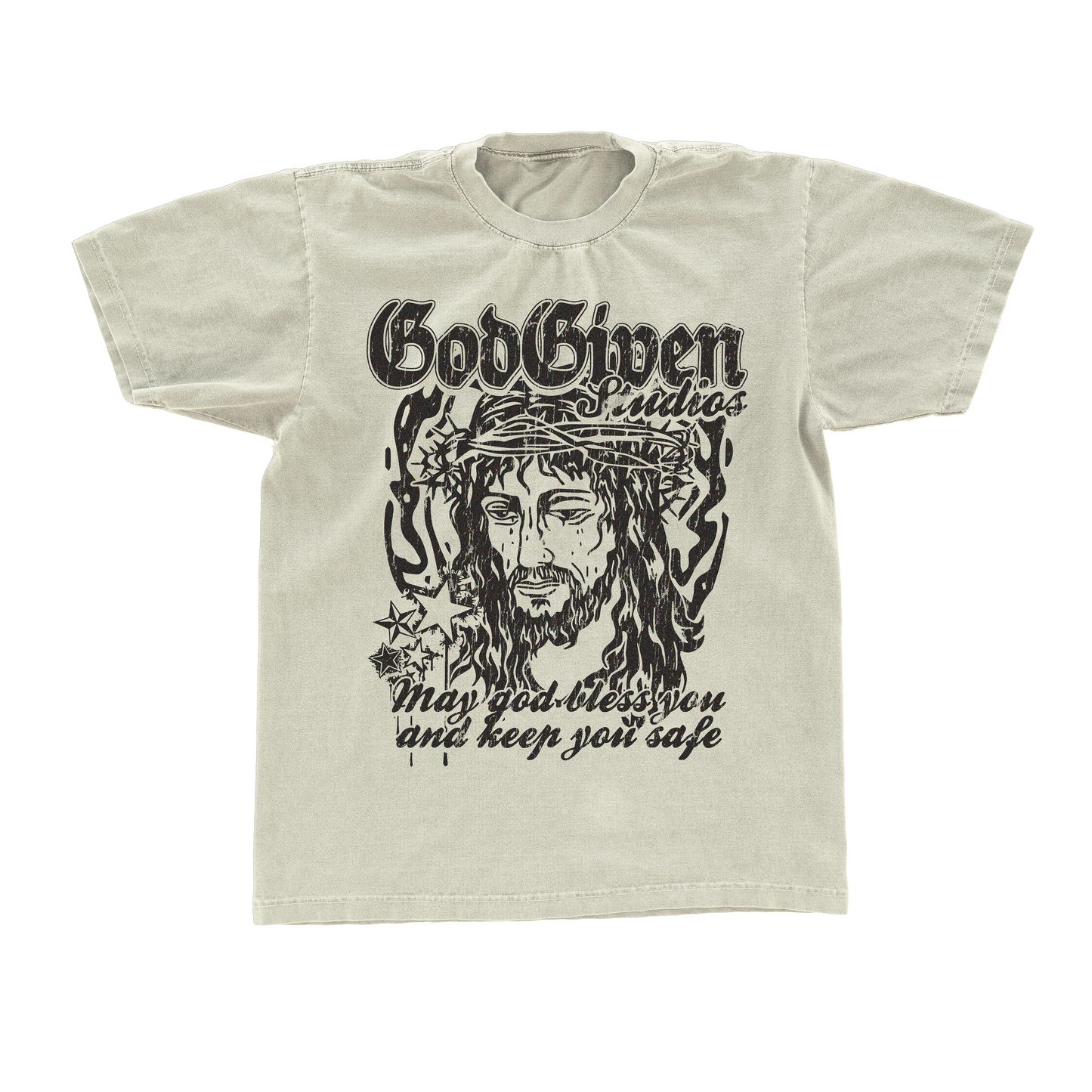 HEAVYWEIGHT VINTAGE JESUS TEE (IVORY)