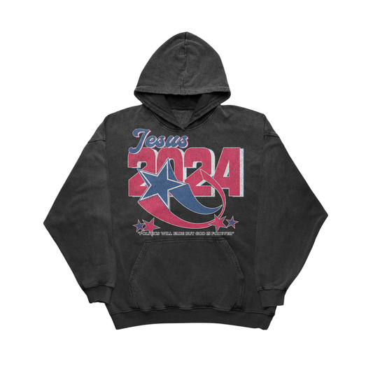 "JESUS 2024" BLACK HOODIE