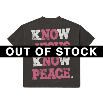 "KNOW PEACE" PEPPER TEE