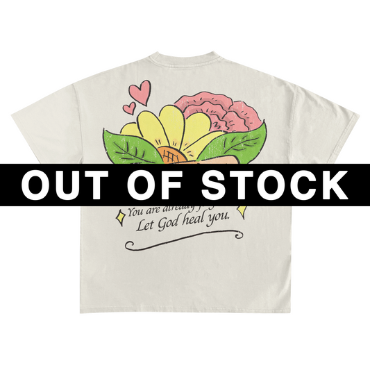 "LET GOD HEAL YOU" IVORY TEE